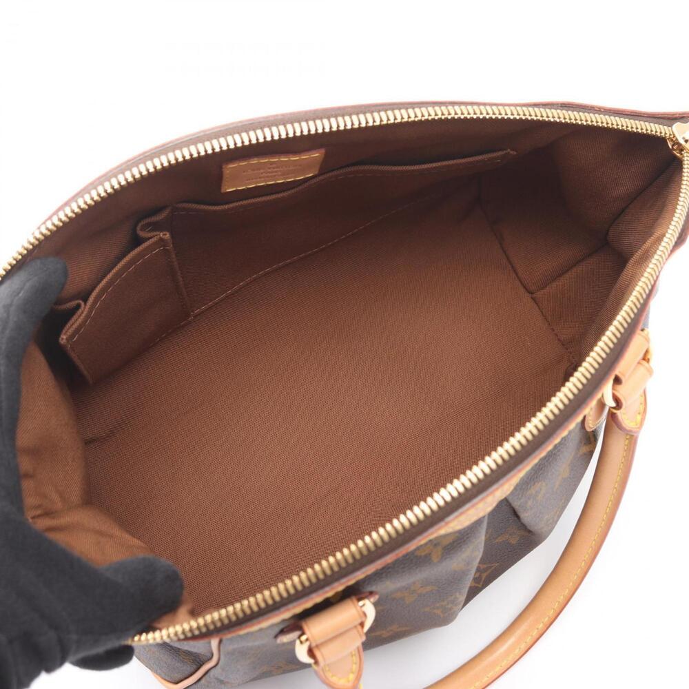 LOUIS VUITTON Authentic Brown Monogram Leather Bag - Picture 3 of 9